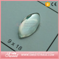 9X18mm polished surface transparent eye resin ;non sewing speical-shaped resin